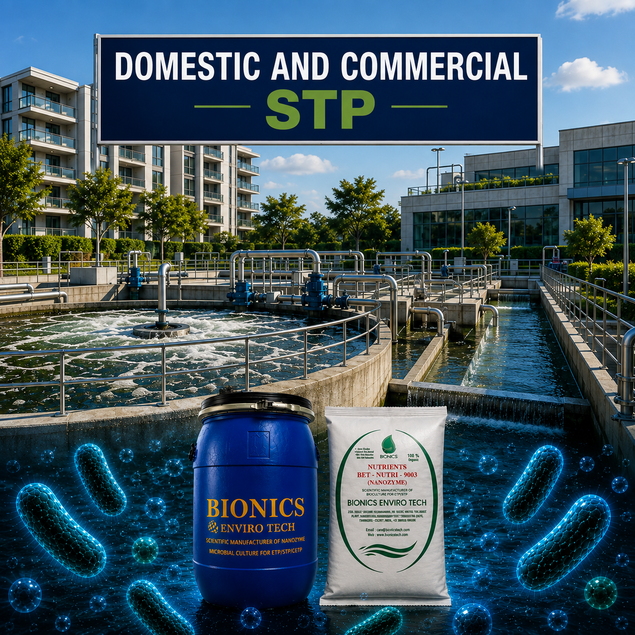 Common Sewage Treatment Plant wastewater treatment case study
